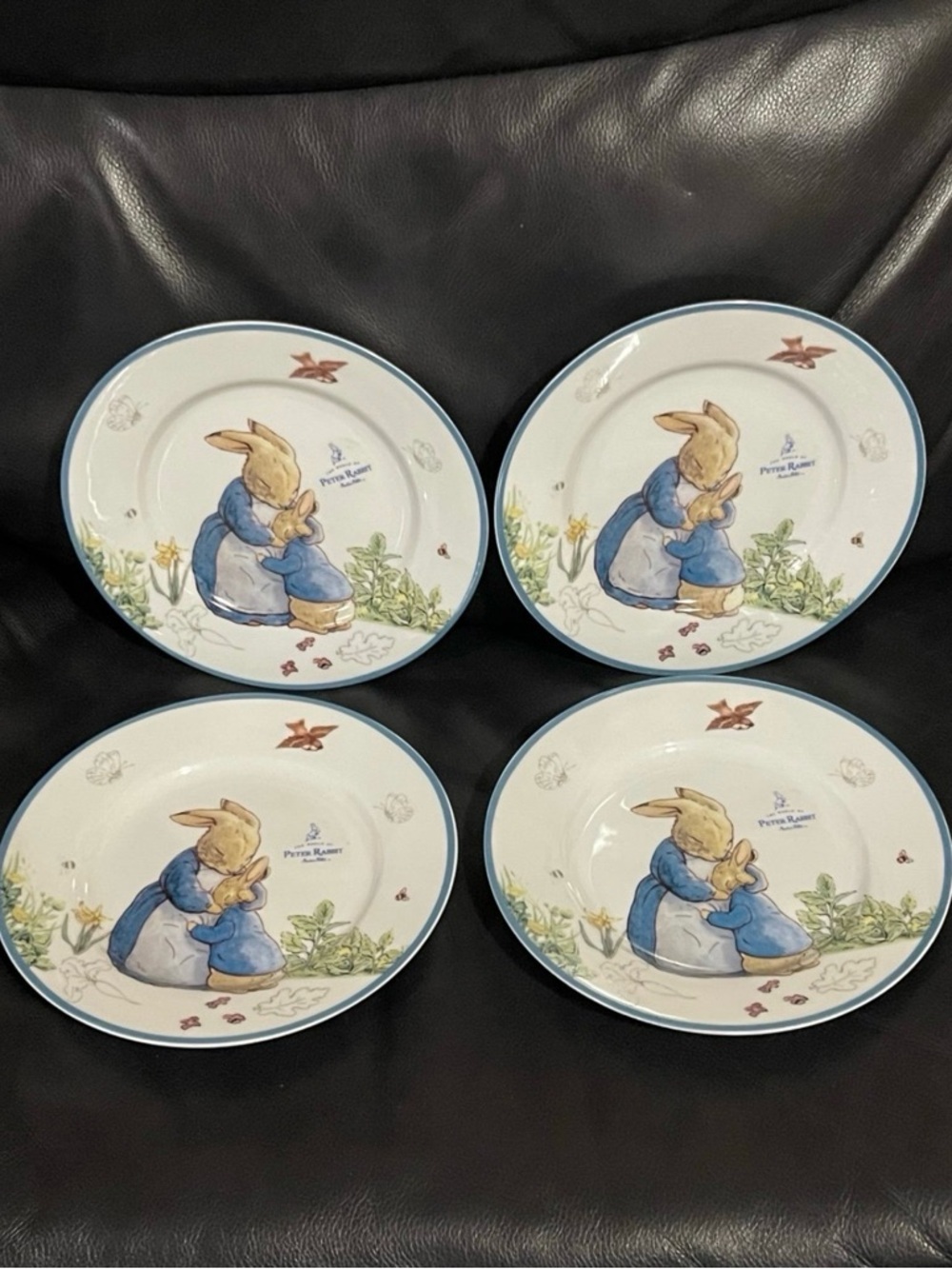 Easter Peter Rabbit and Mom Salad Plates, Set of 4